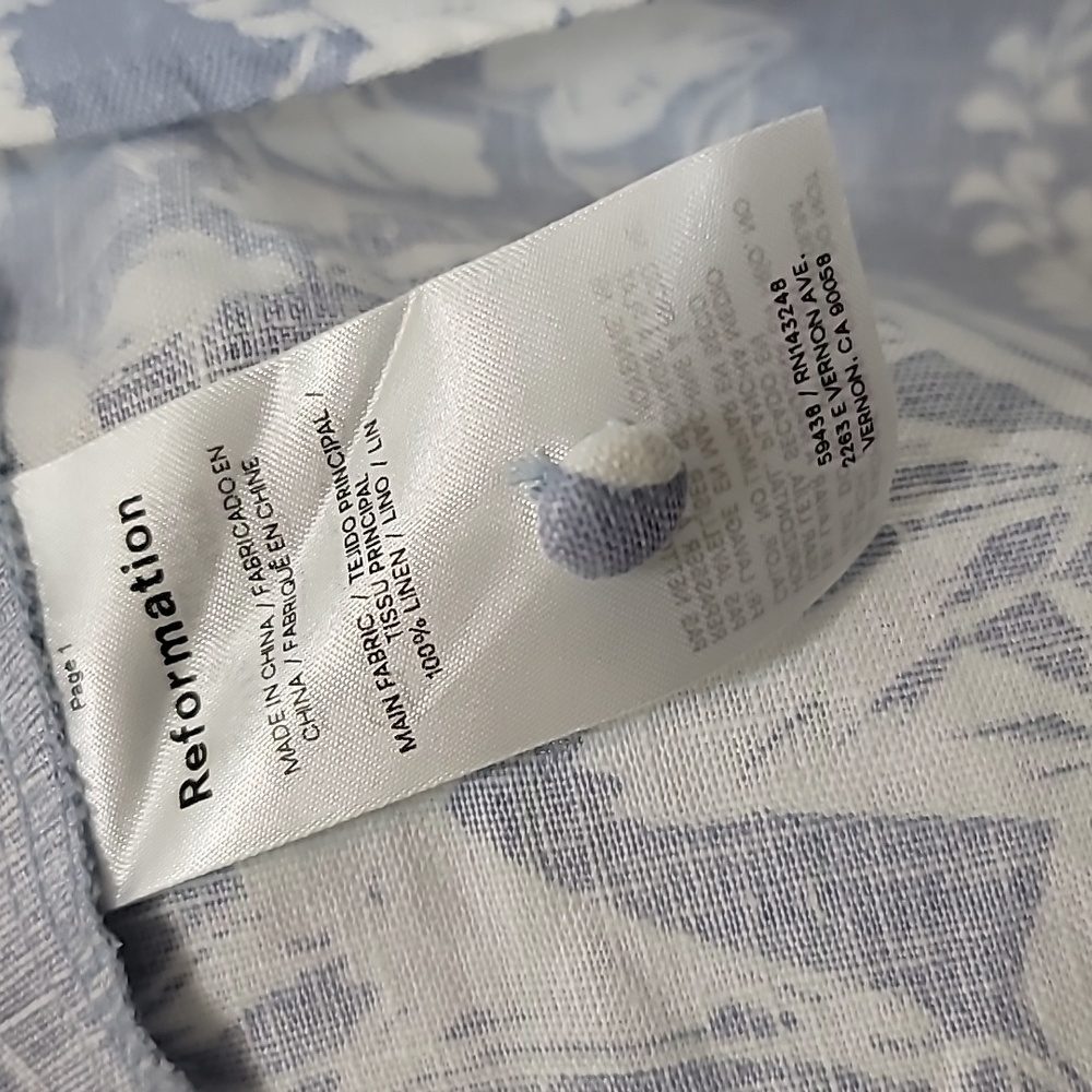 Reformation Bucatini Linen Midi Dress Size 2 - Picture 9 of 13